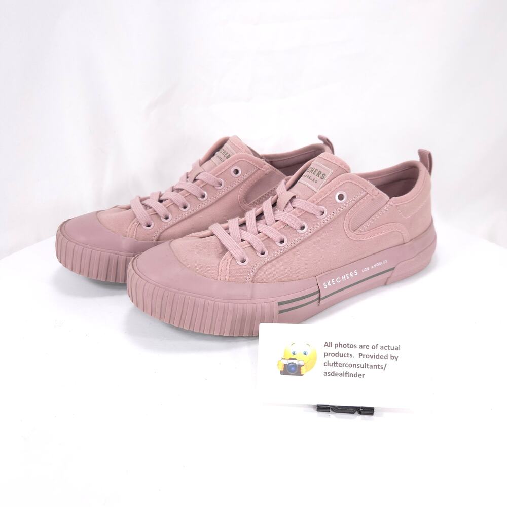 Skechers Los Angeles Athletic Lace Up Sneaker Shoe Womens Size 7.5 155388 Pink